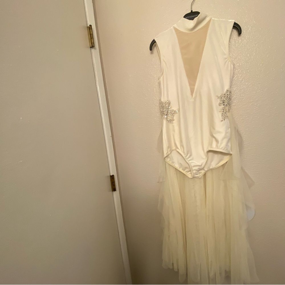 Weissman Elite Dance Costume Lyrical White In The Name Of Love D13012 Adult Ma — image 2 of 8